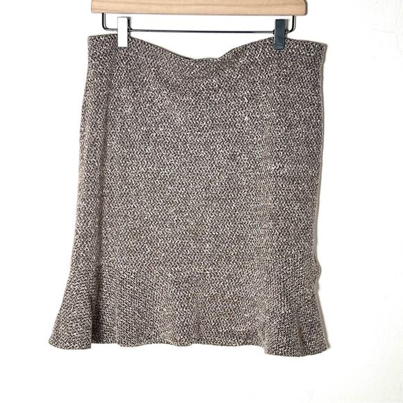 Express Brown knit elastic waist sweater skirt size medium M B137 - Picture 1 of 4